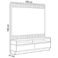 Rack Para Sala Com Painel Para Tv 70 Pol Led 180cm Spencer L05 Tauari Off White Fosco - Lyam Decor - 5