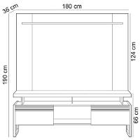 Rack Para Sala Com Painel Para Tv 55 Pol Esmirna L05 Nature Off White - Lyam Decor - 5
