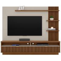 Painel Para Tv 65 Pol Com Bancada Suspensa Zemo L05 Freijó Off White - Lyam Decor - 3