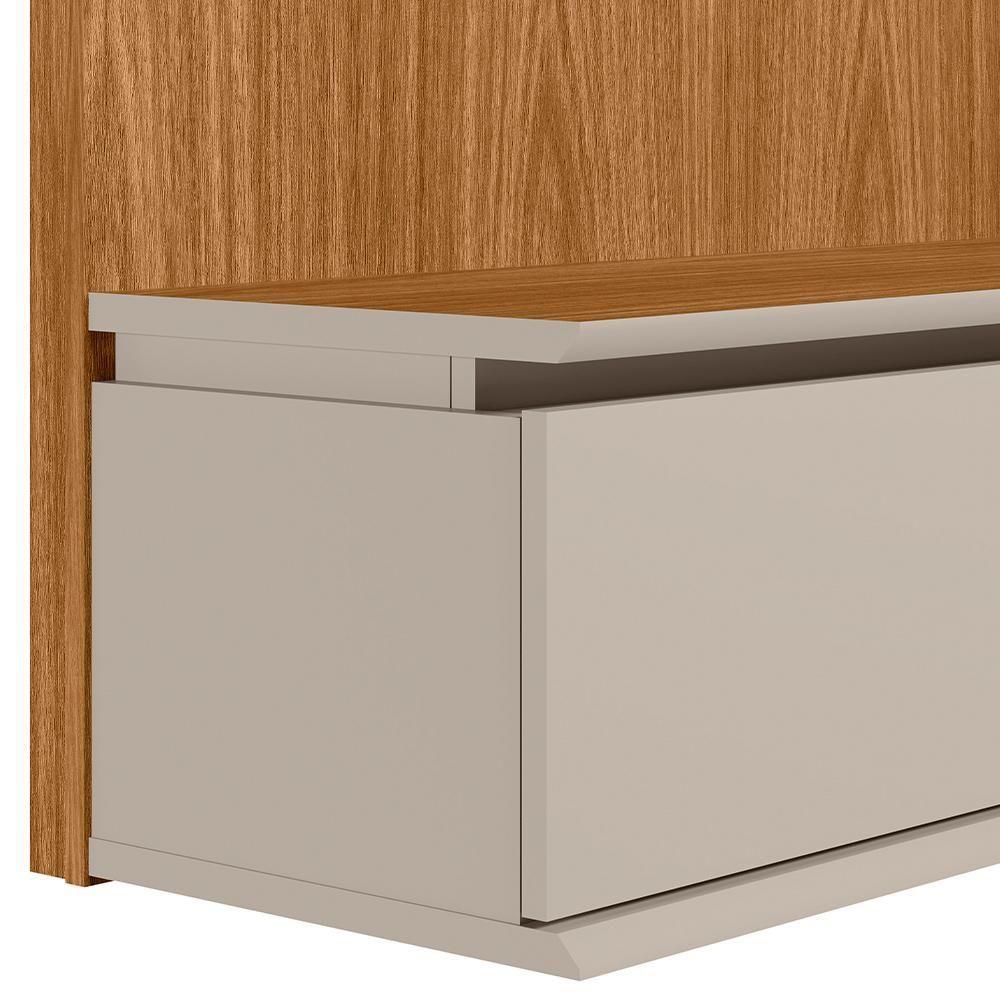 Painel Para Tv 65 Pol Com Bancada Suspensa New L05 Nature Off White - Lyam Decor - 7