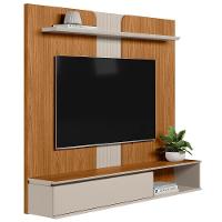 Painel Para Tv 65 Pol Com Bancada Suspensa New L05 Nature Off White - Lyam Decor - 1