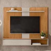 Painel Para Tv 65 Pol Com Bancada Suspensa New L05 Nature Off White - Lyam Decor - 2