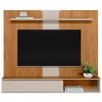 Painel Para Tv 65 Pol Com Bancada Suspensa New L05 Nature Off White - Lyam Decor - 3