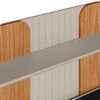 Painel Para Tv 65 Pol Com Bancada Suspensa New L05 Nature Off White - Lyam Decor - 9