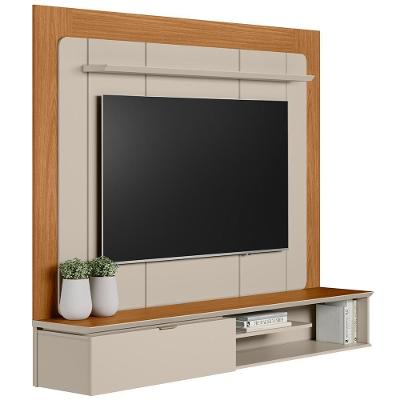 Painel Para Tv 65 Pol Com Bancada Suspensa Eros L05 Nature Off White - Lyam Decor