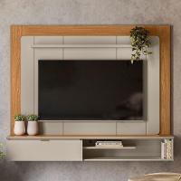 Painel Para Tv 65 Pol Com Bancada Suspensa Eros L05 Nature Off White - Lyam Decor - 2