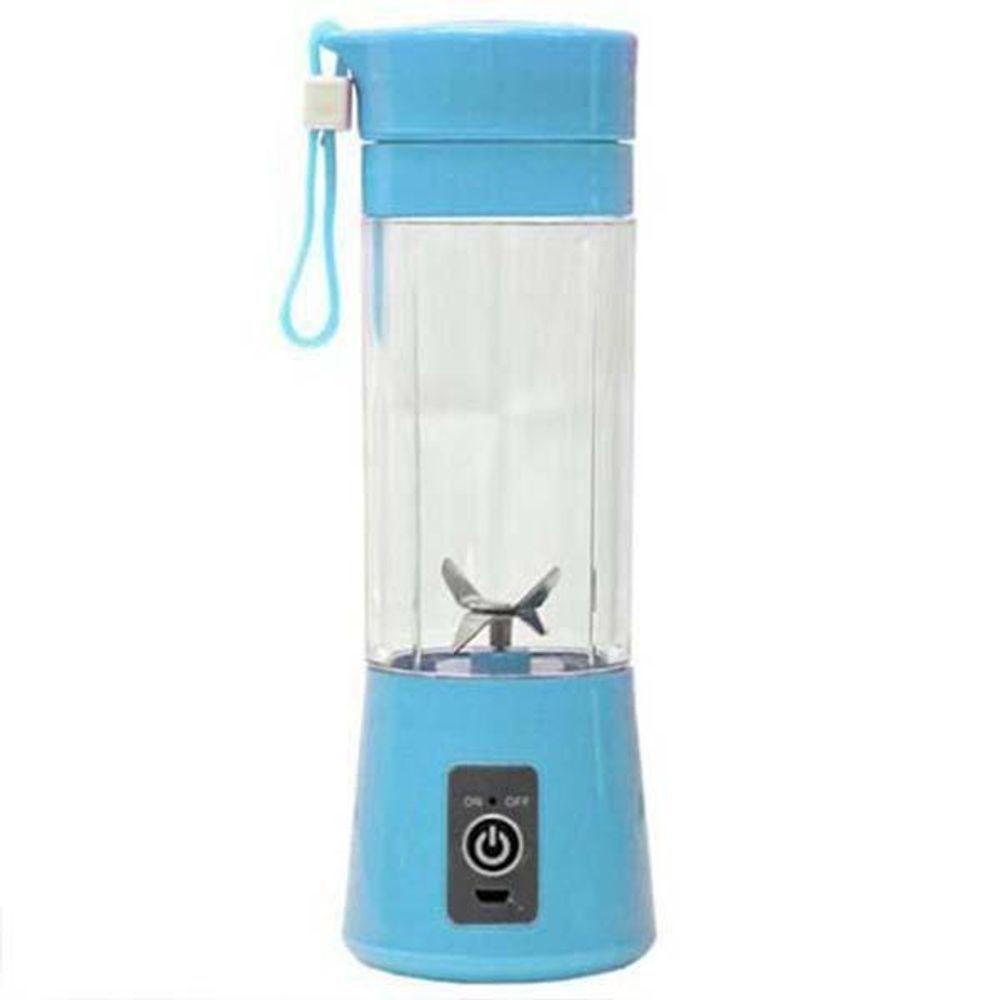 Mini Liquidificador Portátil Usb Recarregável 6 Laminas Azul - 1