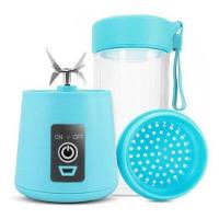 Mini Liquidificador Portátil Usb Recarregável 6 Laminas Azul - 3