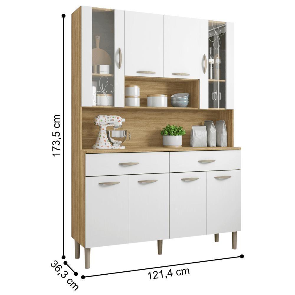 Kit Cozinha 8 Portas E Gavetas Golden Freijó / Supremo - 3