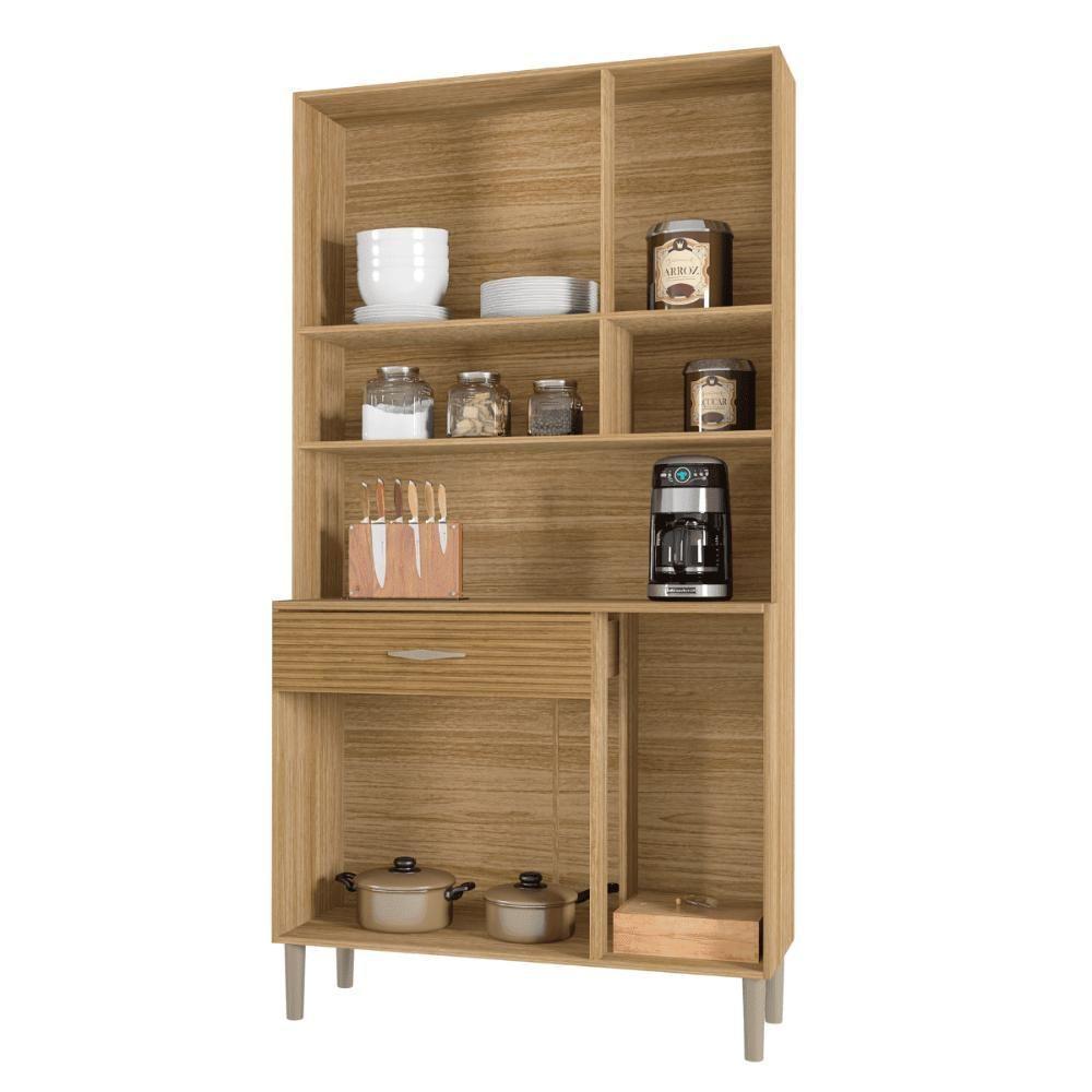 Kit Cozinha 6 Portas E Gaveta Golden Freijó / Supremo / Ripado - 4