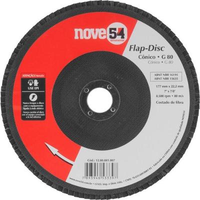 Flap-disc Cônico 7 G80 Costado Fibra - Nove54