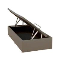 Base Baú Camurça Bege Solteiro (88X188X39) - Ortobom - 1