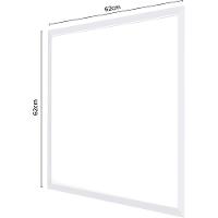 Painel Led Modular Embutir 62x62cm 40w 4000k Black + Decker Luz Amarela Neutra 3200lm Bivolt Branco - 2