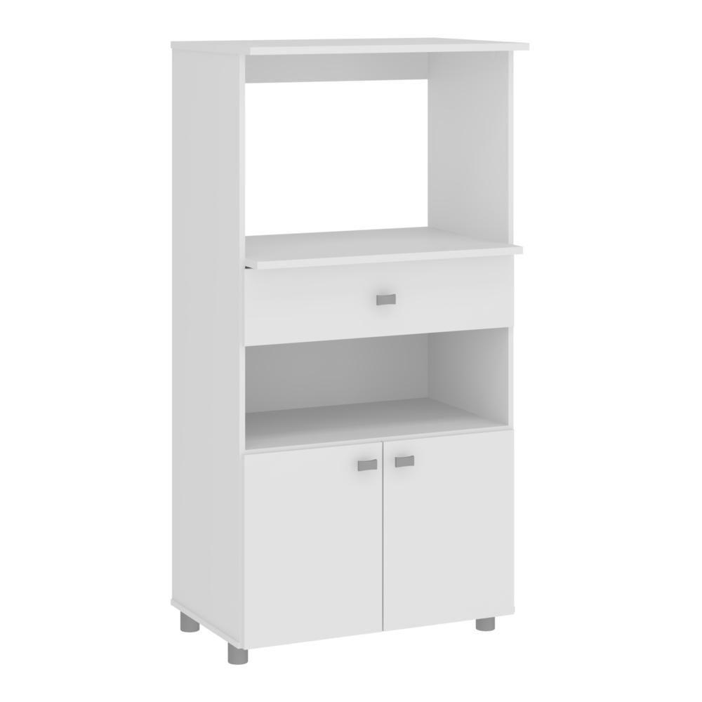 Balcão Para Forno E Microondas Multimóveis 2 Portas 1 Gaveta Branco - 2