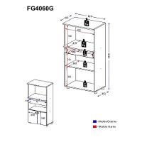 Balcão Para Forno E Microondas Multimóveis 2 Portas 1 Gaveta Branco - 9