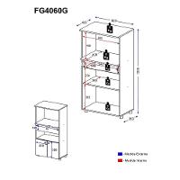 Balcão Para Forno E Microondas Multimóveis 2 Portas 1 Gaveta Branco - 10
