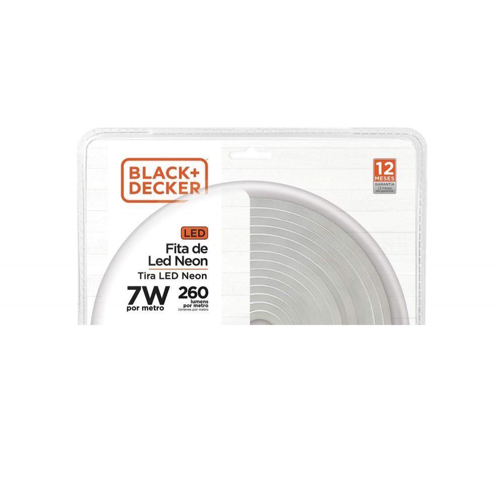 Kit Fita Led Neon 6500k 7w Plug 5m Ip65 Black + Decker 110V - 4