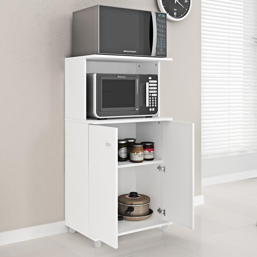 Balcão Para Forno E Microondas Com 2 Portas Cr20007 Branco - 2