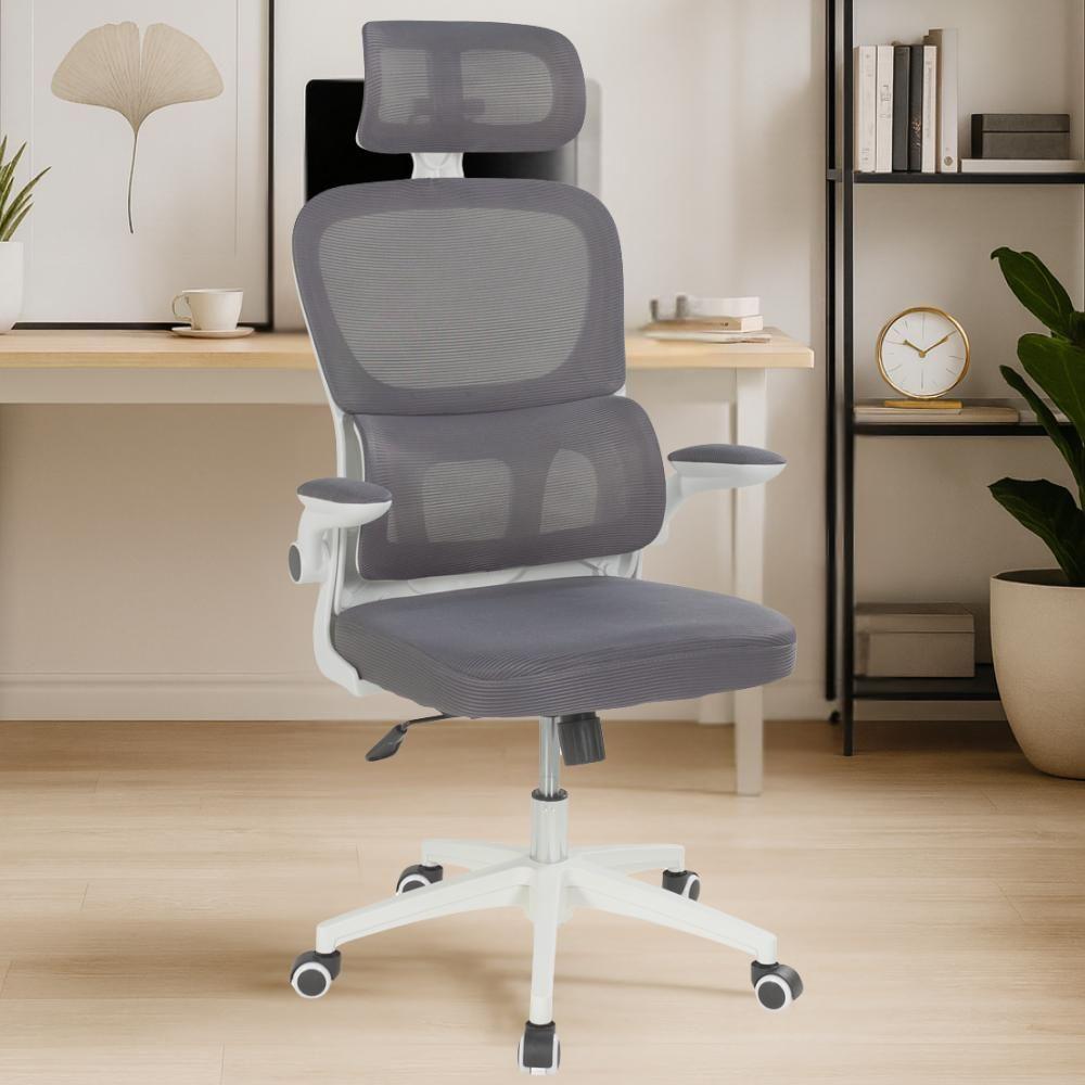 Kit 8 Cadeiras De Escritório Executiva Viena Com Regulagem De Altura - Cinza - 5