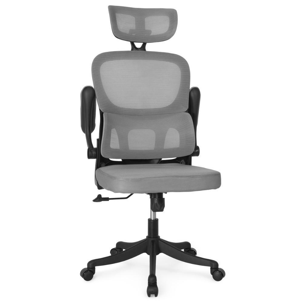 Kit 4 Cadeiras De Escritório Executiva Viena Com Regulagem De Altura - Cinza/preto - 5