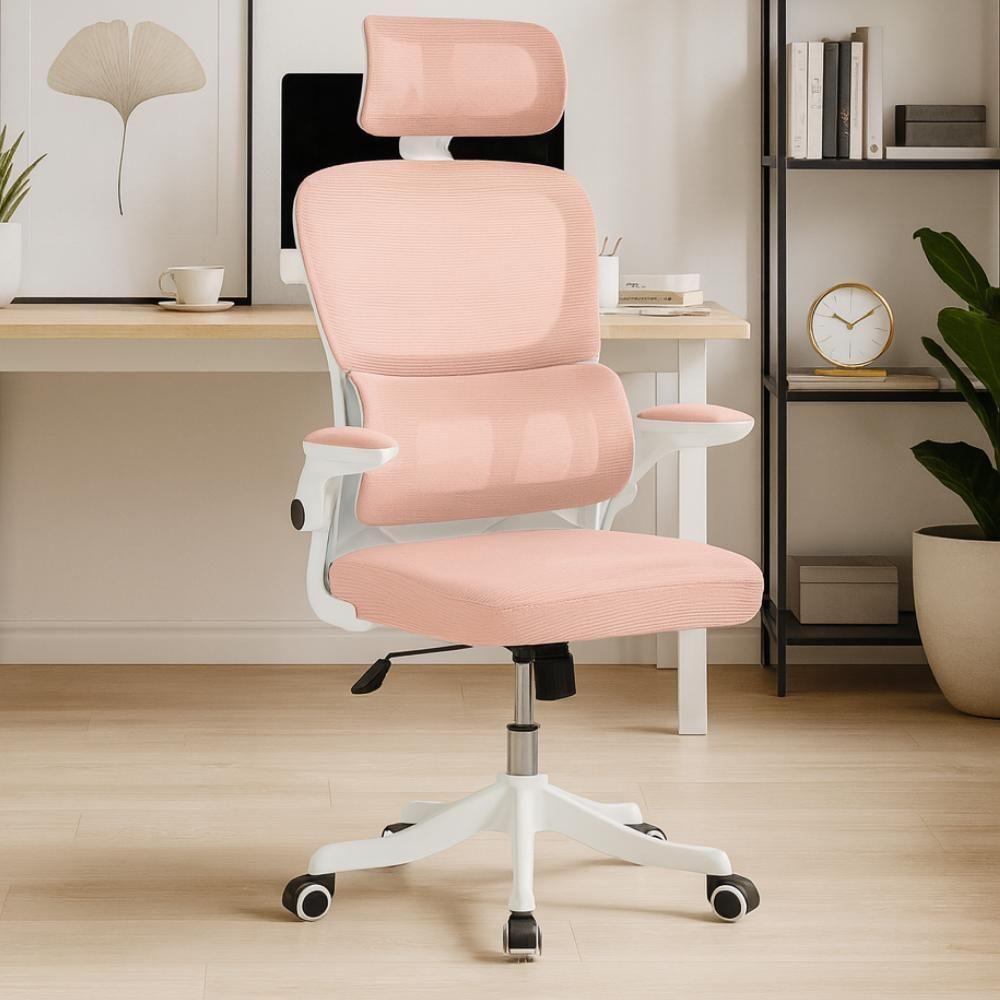 Kit 4 Cadeiras De Escritório Executiva Viena Com Regulagem De Altura - Rosa - 5