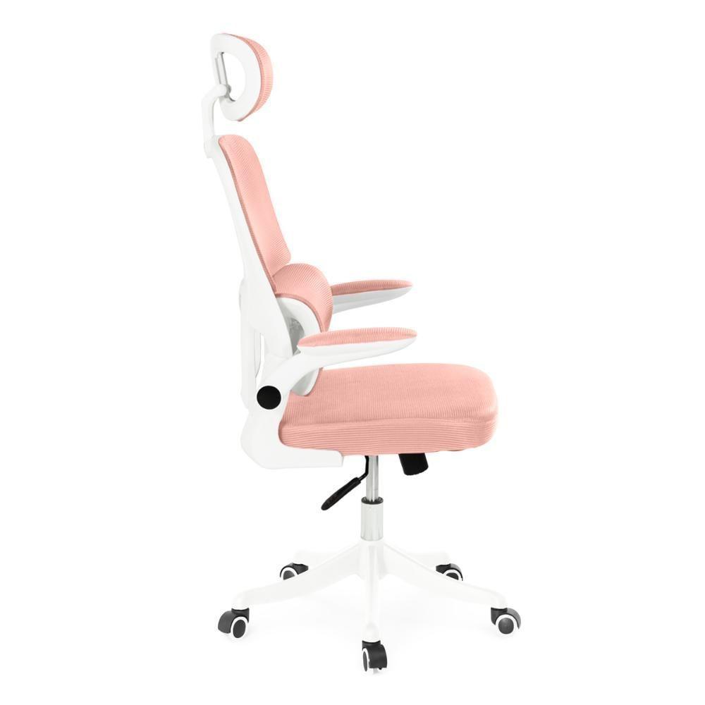 Kit 4 Cadeiras De Escritório Executiva Viena Com Regulagem De Altura - Rosa - 7