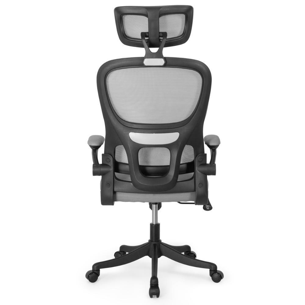 Kit 6 Cadeiras De Escritório Executiva Viena Com Regulagem De Altura - Cinza/preto - 4