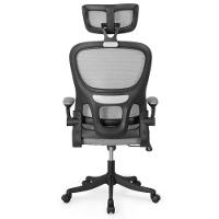 Kit 6 Cadeiras De Escritório Executiva Viena Com Regulagem De Altura - Cinza/preto