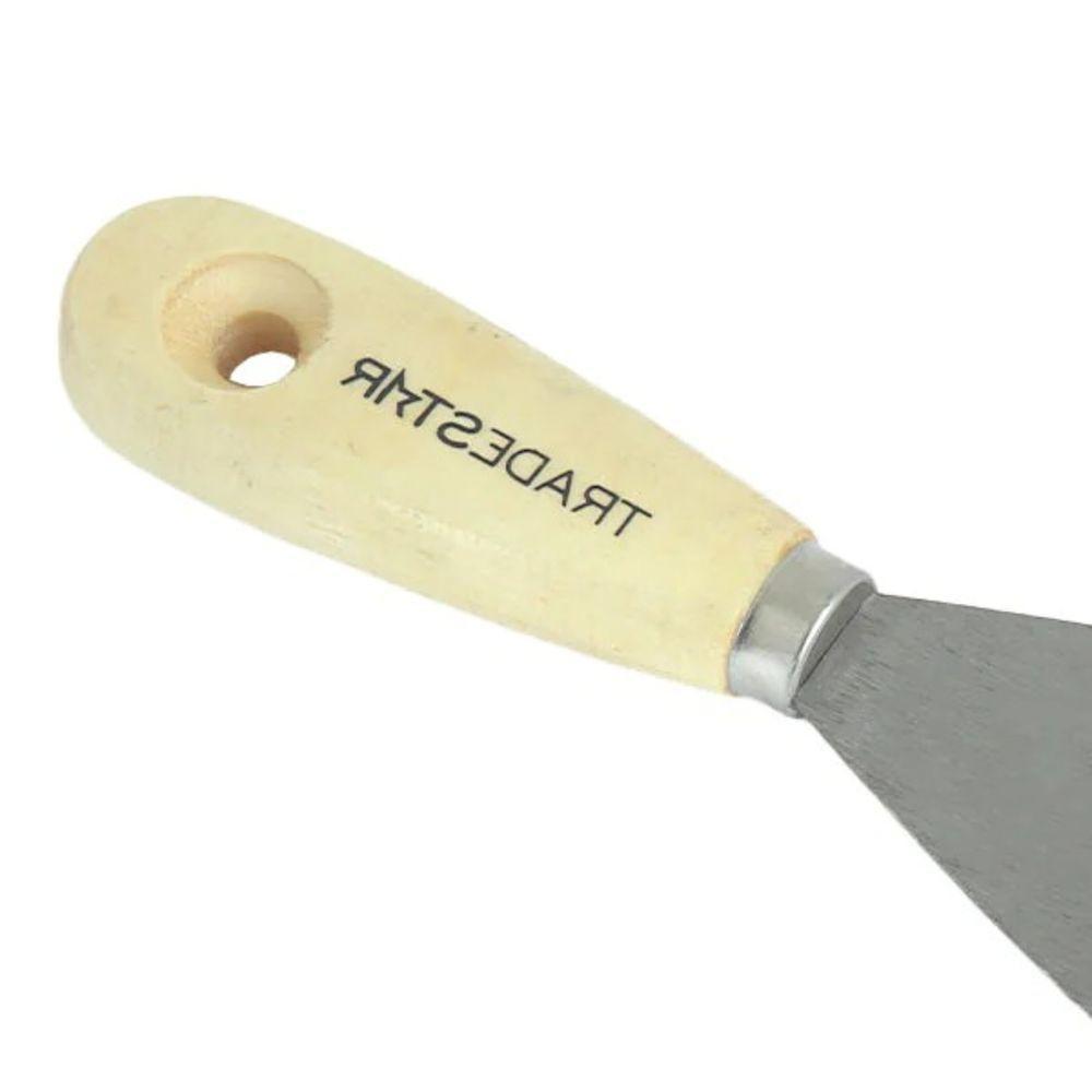 Espátula 8 Cm Aço Cabo Madeira Tradestar - 4