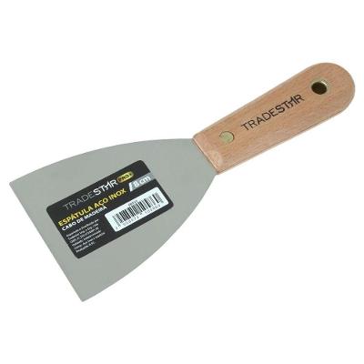 Espátula 8 Cm Inox Cabo Madeira Tradestar