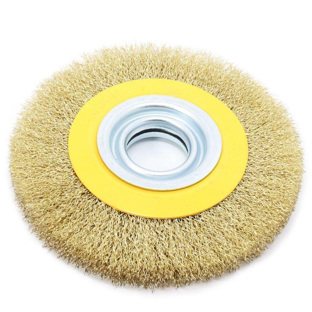 Escova Circular 6 X 3-4'' Aço Latonado Ondulado Tradestar - 1