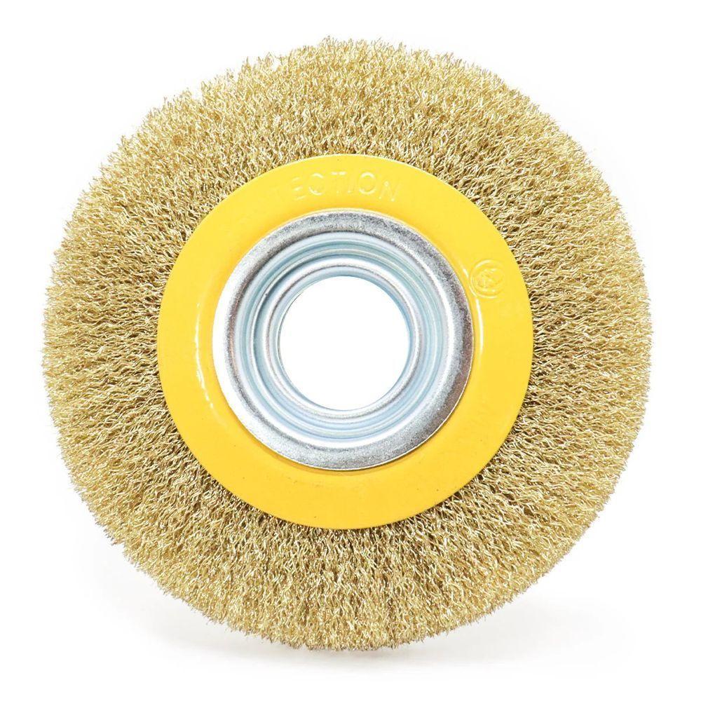 Escova Circular 6 X 3-4'' Aço Latonado Ondulado Tradestar - 2