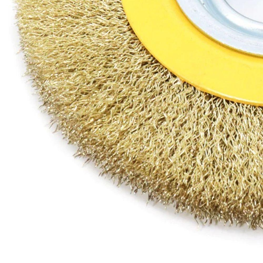 Escova Circular 6 X 3-4'' Aço Latonado Ondulado Tradestar - 4