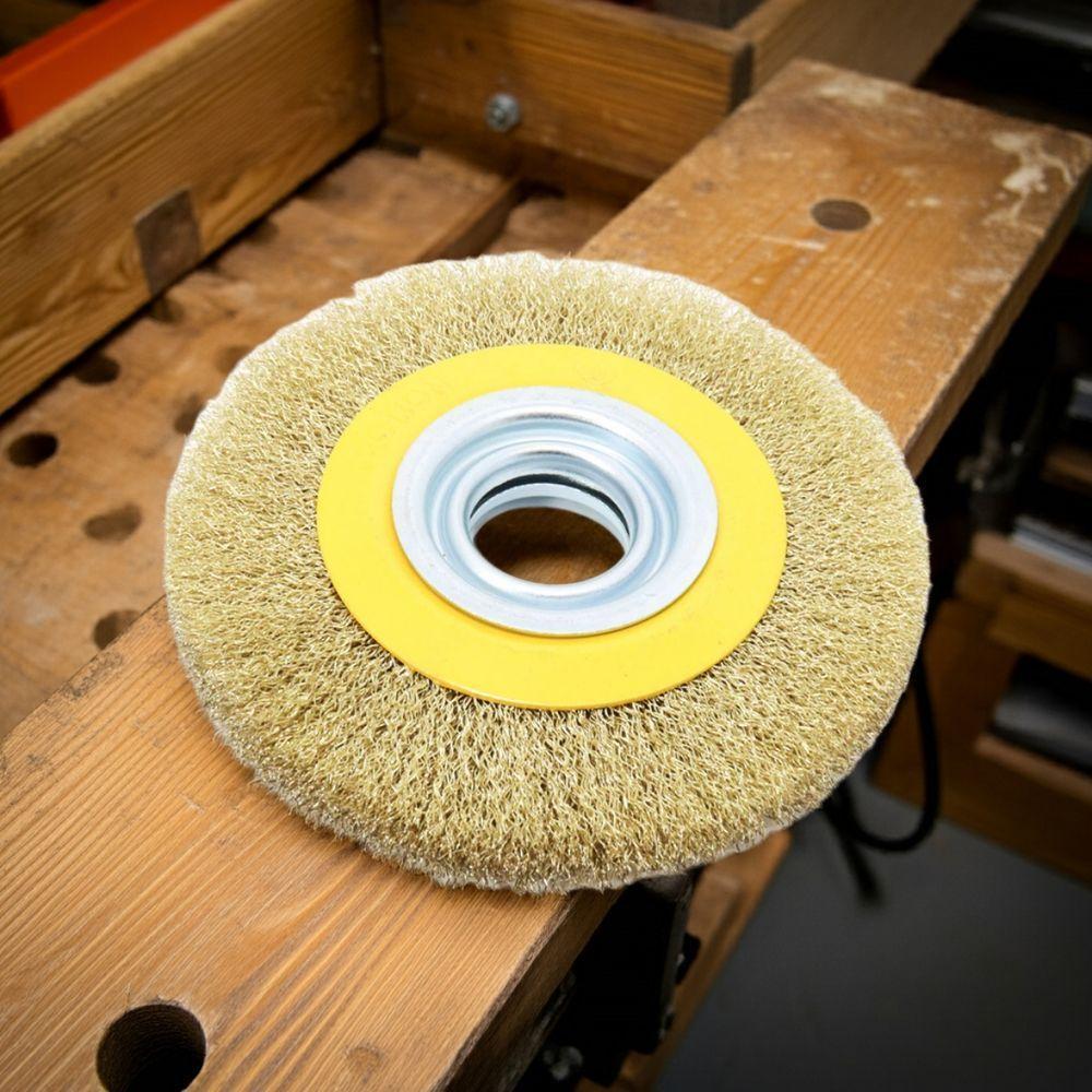 Escova Circular 6 X 3-4'' Aço Latonado Ondulado Tradestar - 7