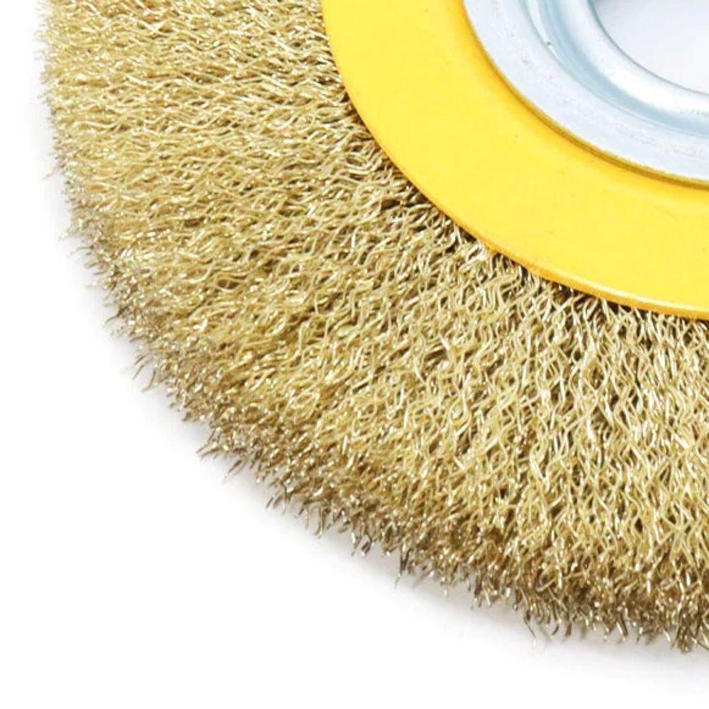 Escova Circular 6 X 1-2'' Aço Latonado Ondulado Tradestar - 5