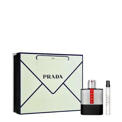 Kit Prada Luna Rossa Carbon Masculino - Eau De Toilette 100ml + Miniatura 10ml