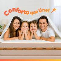 Cama Box Baú Casal Colchão Molas Flora Bege 138x188x61cm Marrom - 5