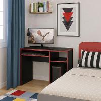 Mesa Escrivaninha Gamer Computador Notebook Estudo Trabalho 90 Preto Vermelho - 3