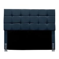 Cabeceira Cama Box Solteiro 90 Cm Alana Em Suede Com Frame Azul Marinho - 2