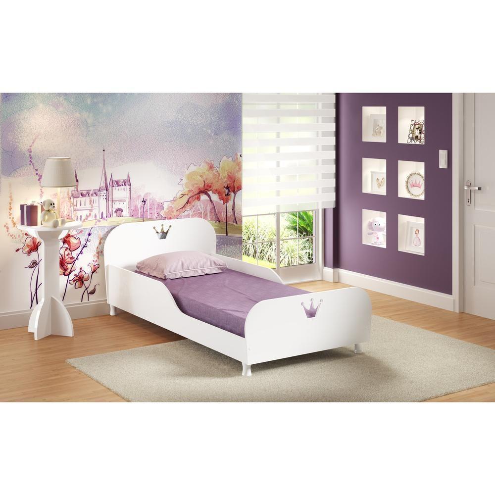 Cama Solteiro Multimóveis Mdf para Colchão 188cmx88cm Branca - 4