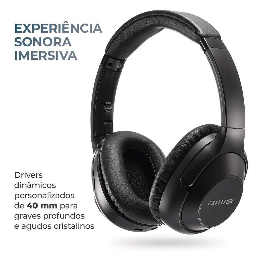 Fone De Ouvido Headphone Aiwa HP-05 Hi-Fi ANC NFC BT APP Bivolt - 4