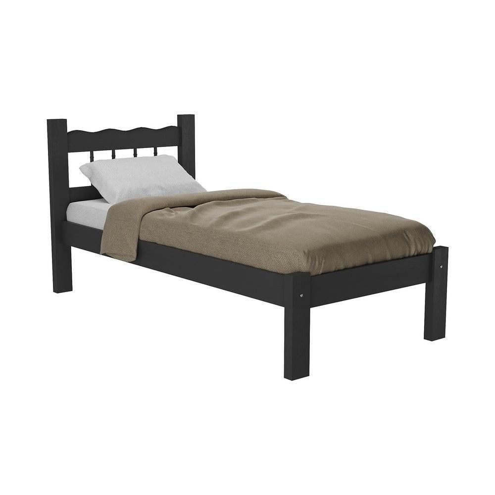 Cama Solteiro Madeira Maciça Com Colchão Madri Cr4161 Preta - 4