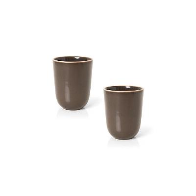 Jogo De Caneca Copa E Cia 2 Peças Vivant Em Cerâmica Mocca