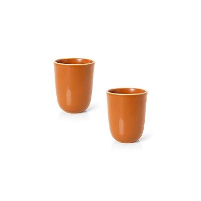 Jogo De Caneca Copa E Cia 2 Peças Vivant Em Cerâmica Terracota