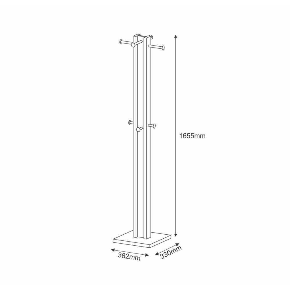 Cabideiro De Chão Multimóveis Cr35004 Nogal/Preto - 3