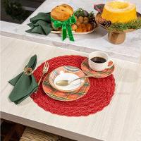 Xícara Com Pires Copa E Cia Aquarelle Natal Em Cerâmica Xadrez - 2