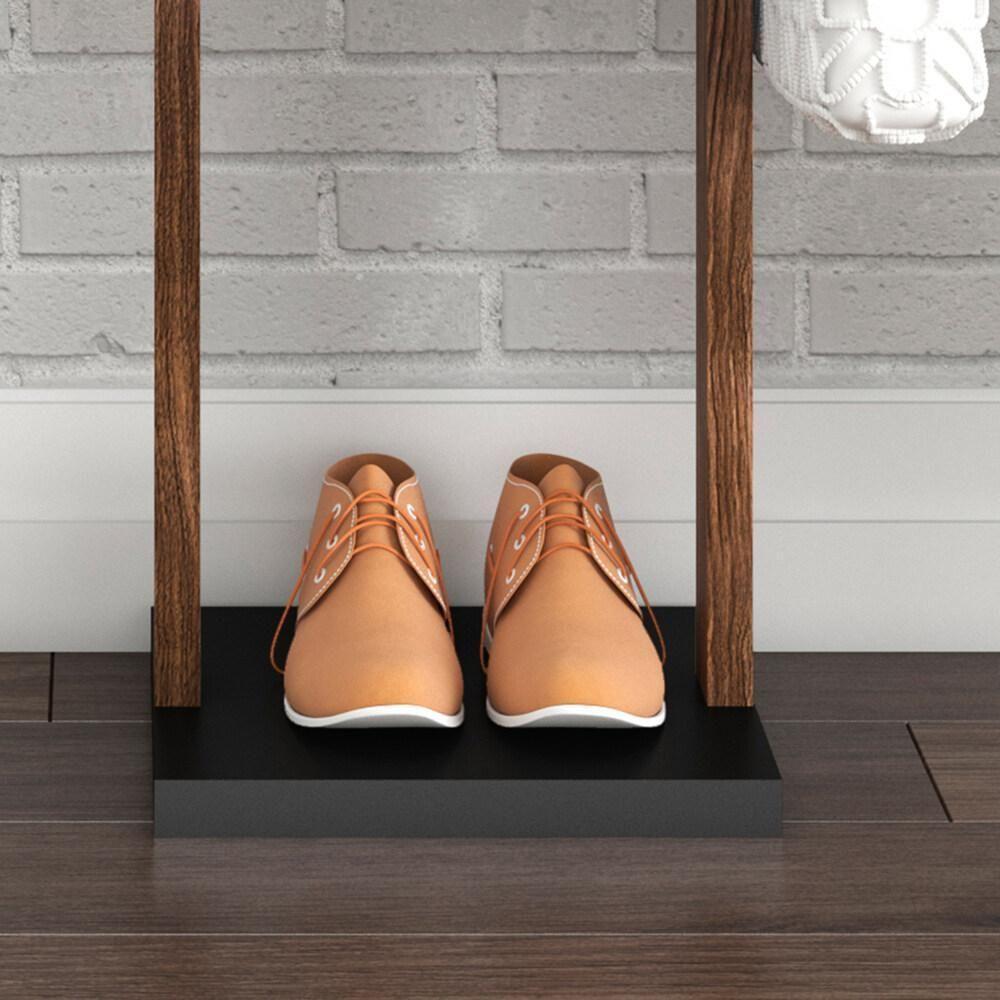 Cabideiro De Chão Multimóveis Cr35005 Nogal/Preto - 4