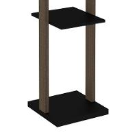 Cabideiro De Chão Multimóveis Cr35005 Nogal/Preto - 2