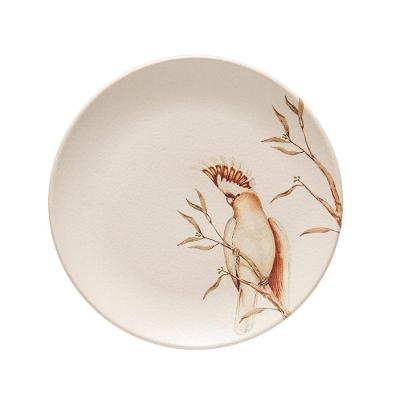 Prato De Sobremesa Copa E Cia Aquarelle Em Cerâmica Cacatua