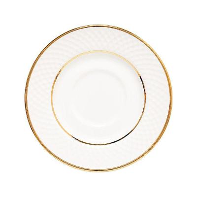 Prato Fundo Copa E Cia Aquarelle Em Cerâmica Filetado Diamonds Ouro